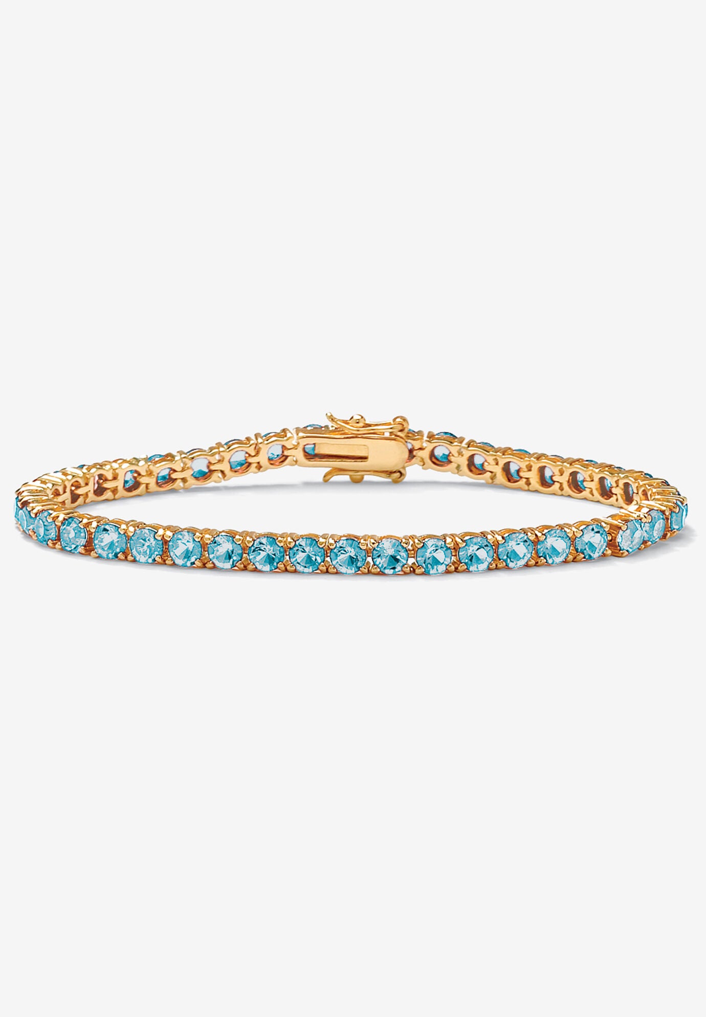 Birthstone Tennis Bracelet In Gold-Plated, DECEMBER, hi-res image number 0