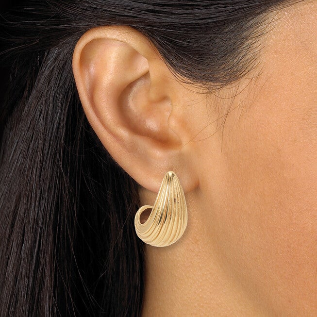 Yellow Gold Ion-Plated Stainless Steel Drop Earrings, 2-Pair Set, GOLD, alternate image number null