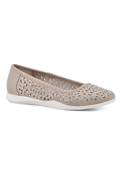 Pleased Flat, LIGHT TAUPE NUBUCK, hi-res image number null