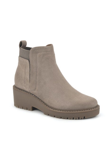 White Mountain Dear Wedge Bootie, SAND FABRIC, hi-res image number null