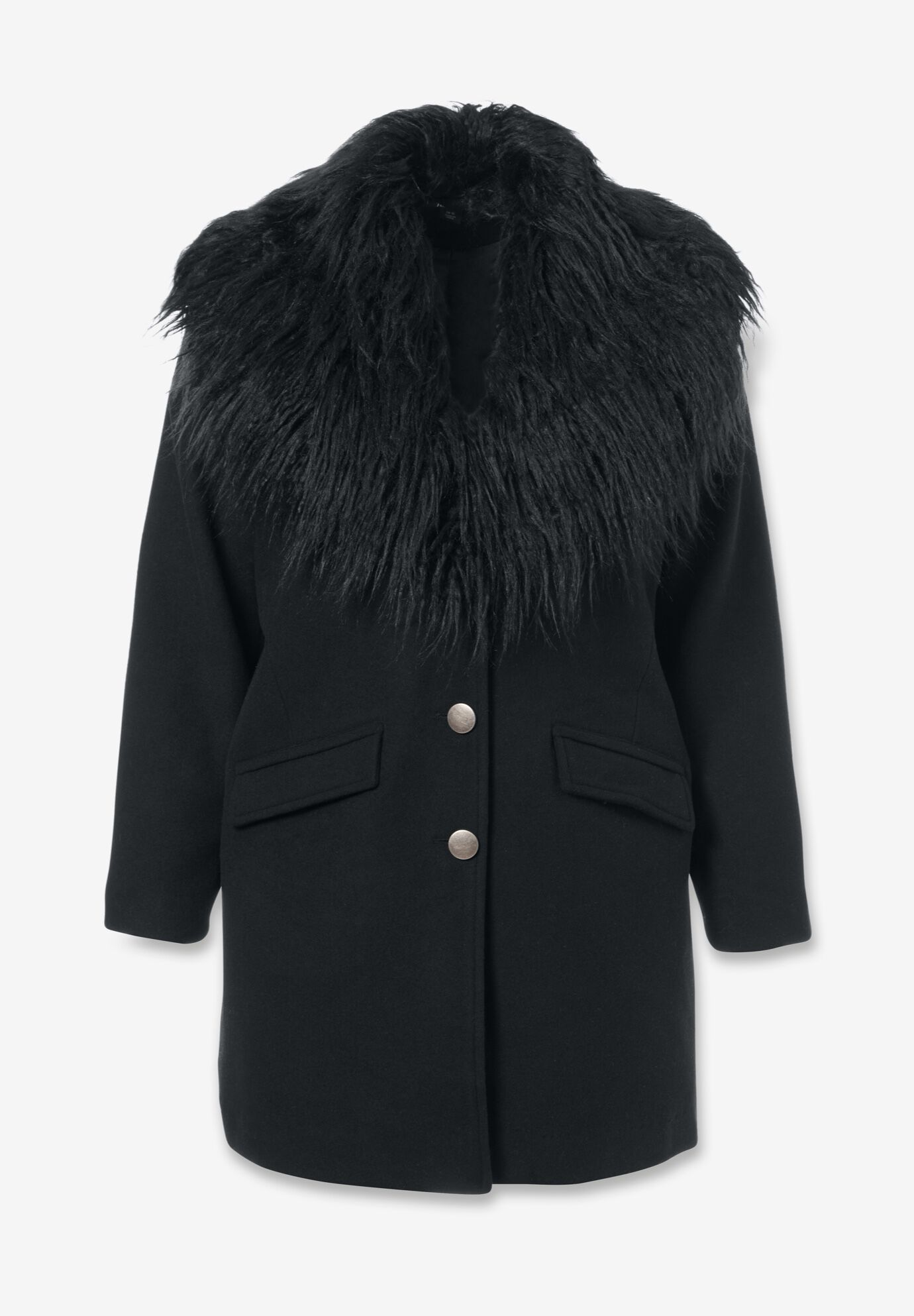 Short Wool Blend Coat, , alternate image number 4