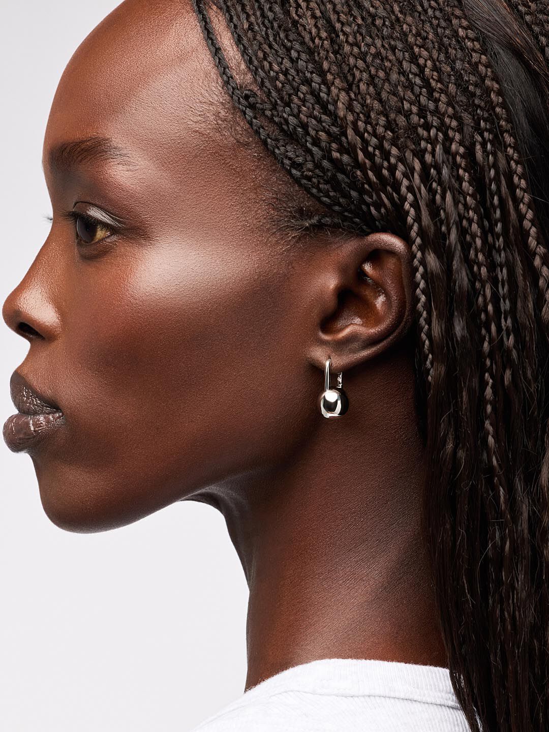 Perry Statement Earrings, SILVER, alternate image number 3