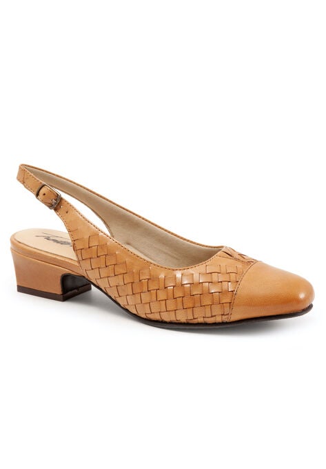 Dea Woven Cap Toe Pump, BONE, hi-res image number null