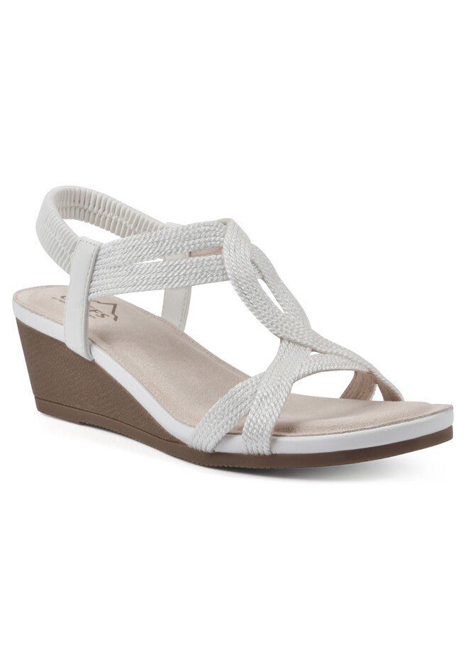Candelle Dressy Sandal, WHITE FABRIC, hi-res image number null