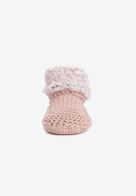 Sherpa Cuff Slipper Bootie, , alternate image number null