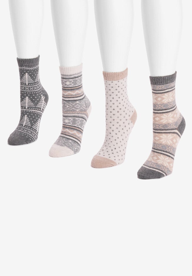 4 Pair Pack Holiday Boot Socks, , alternate image number 2