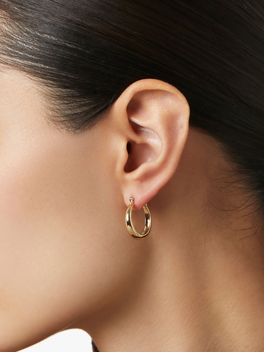 Venus Endless Gold Hoop Earrings, GOLD, alternate image number 3