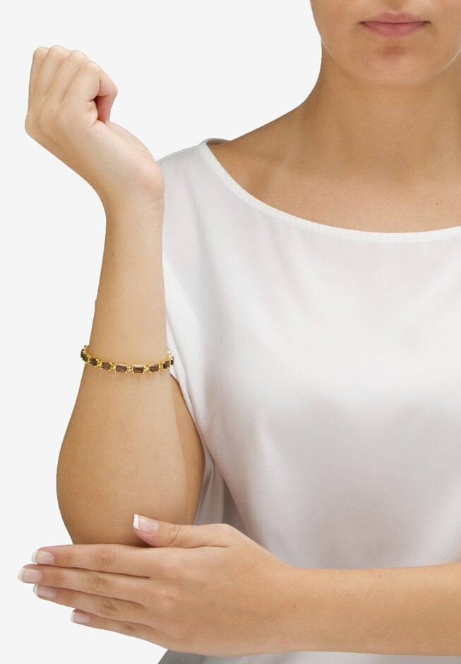 41.25 Tcw Genuine Smoky Quartz Gold-Plated Earring, Bracelet & Ring Set, , alternate image number 3