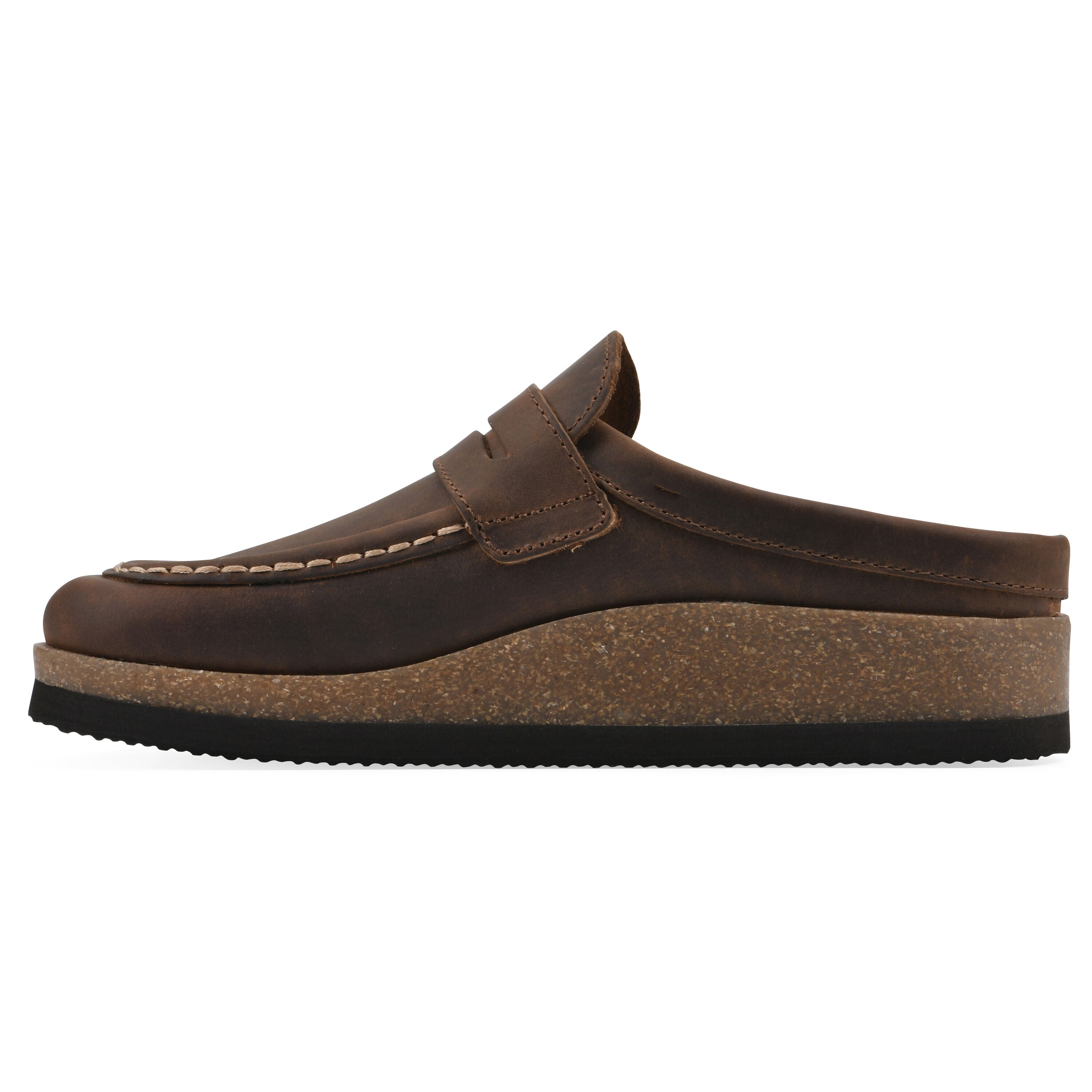 Brinlee Footbeds Clog, BROWN LEATHER, alternate image number 7