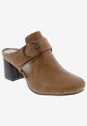 Piper Heeled Mule, BROWN FAUX NUBUCK, hi-res image number null