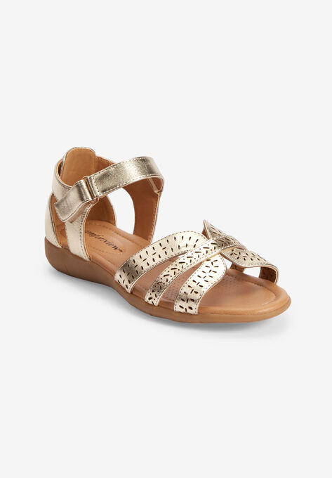 The Christiana Sandal By Comfortview, PLATINUM, hi-res image number null