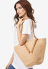 Straw Tote., NATURAL, hi-res image number null