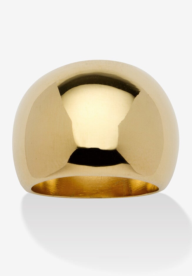 Yellow Gold-Plated Polished Dome Ring (8Mm) Jewelry, GOLD, hi-res image number null