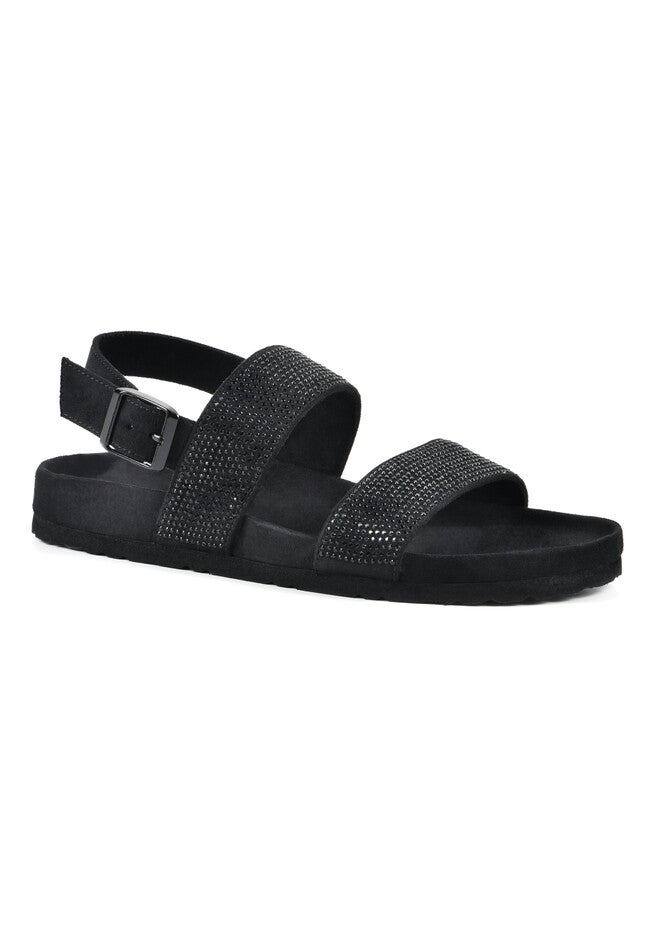 White Mountain Hesitant Footbed Sandal, BLACK MULTI, hi-res image number null