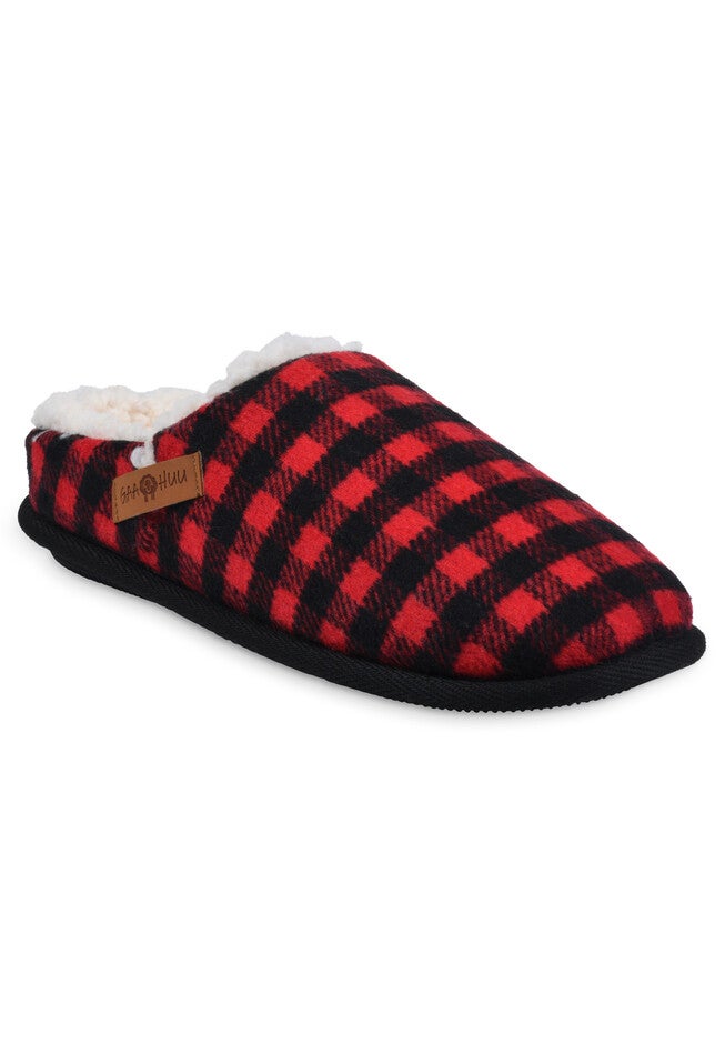 Buffalo Plaid Clog Slipper, BLACK RED, hi-res image number null