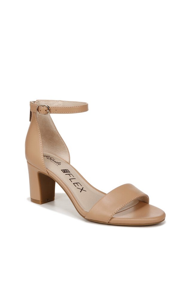 Florence Heeled Sandal, CAMEL TAN LEATHER, hi-res image number null