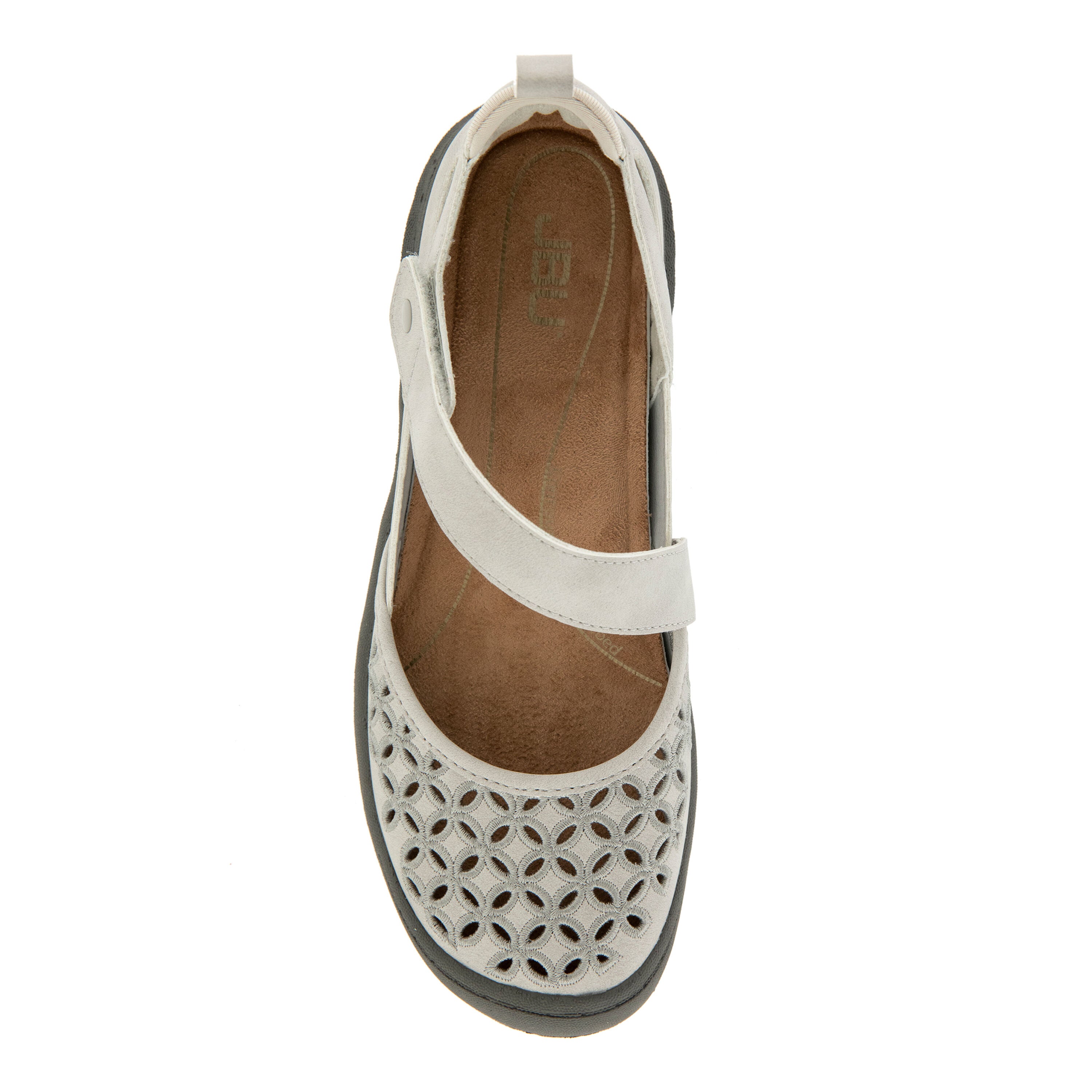 Bianca Hook and Loop Mary Jane, LIGHT GREY, alternate image number 4