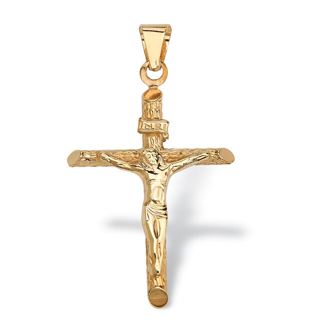 Crucifix Pendant in 14k Gold, YELLOW, hi-res image number null