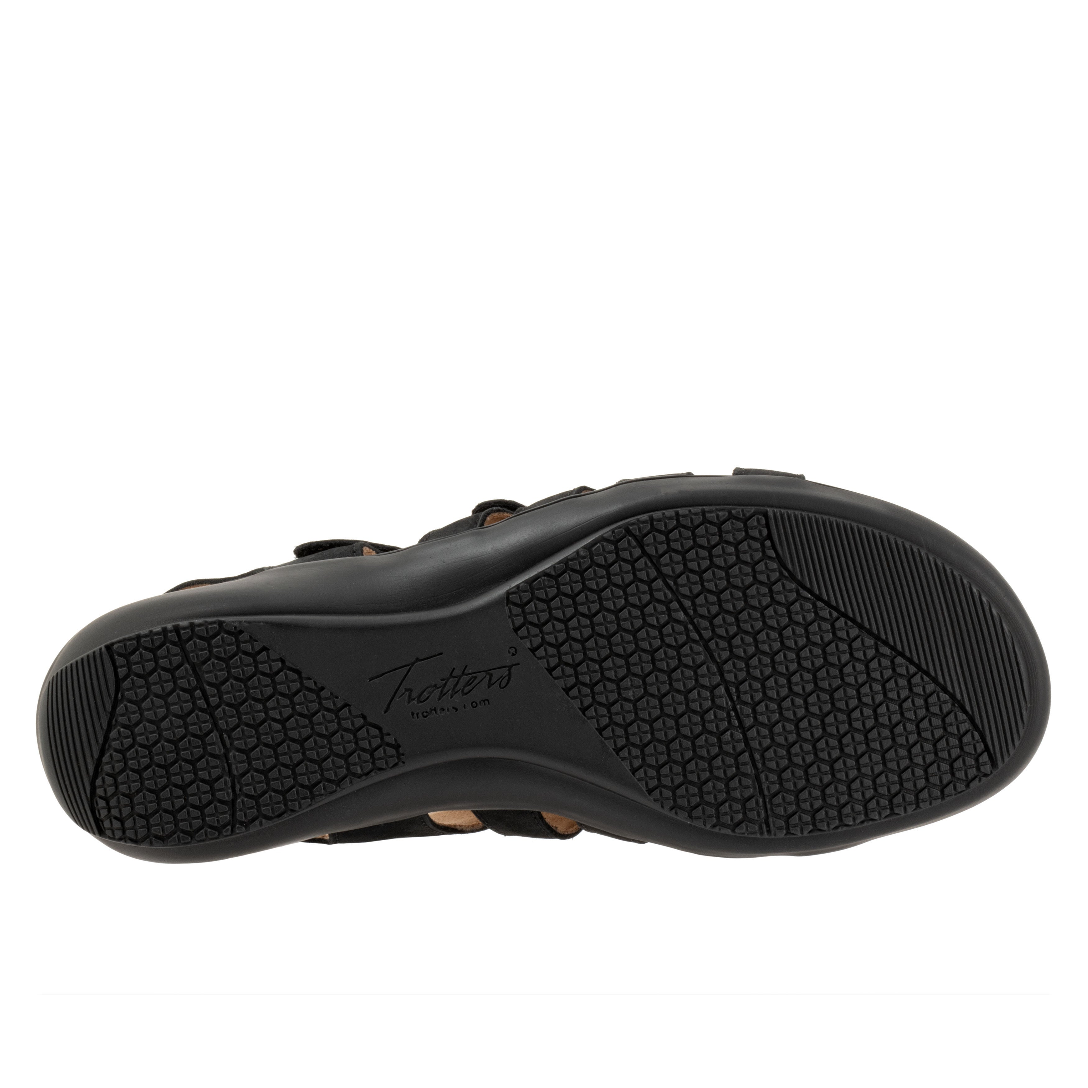 Riki Studs Sandal, BLACK NUBUCK, alternate image number 2