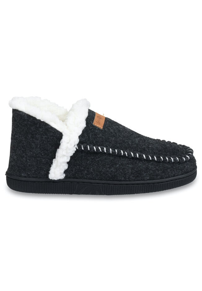 Faux Wool Ankle Slipper Boot Slippers, , alternate image number 2