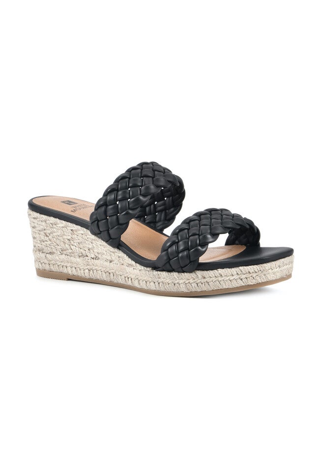 White Mountain Salvadora Mule Sandal, BLACK SMOOTH, hi-res image number null
