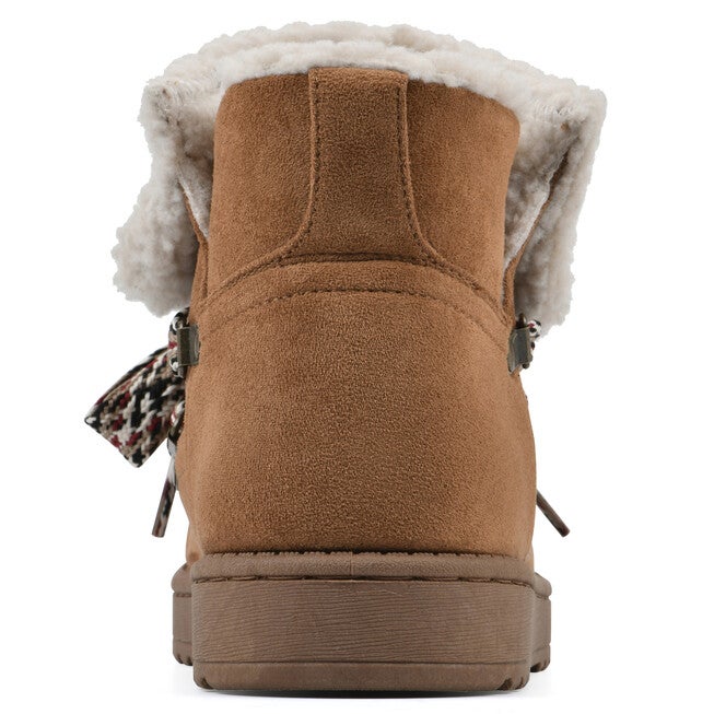 Idol Faux Fur Lace-up Bootie, CHESTNUT, on-hover image number null