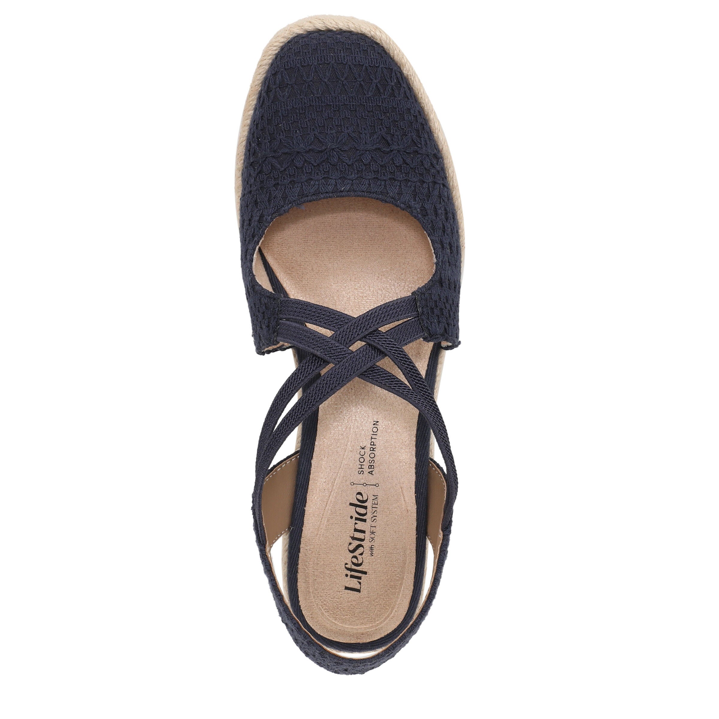 Patience Espadrille Wedge Sandal, LUX NAVY, alternate image number 6
