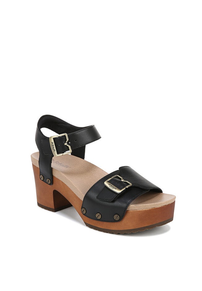 Original Love Block Heel Sandal, BLACK LEATHER, hi-res image number null