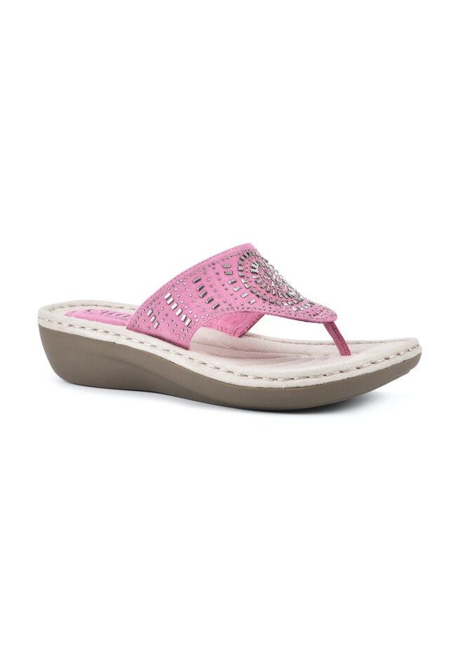 Cliffs Cienna Flip Flop Sandal, MAGENTA PINK FABRIC, hi-res image number 0