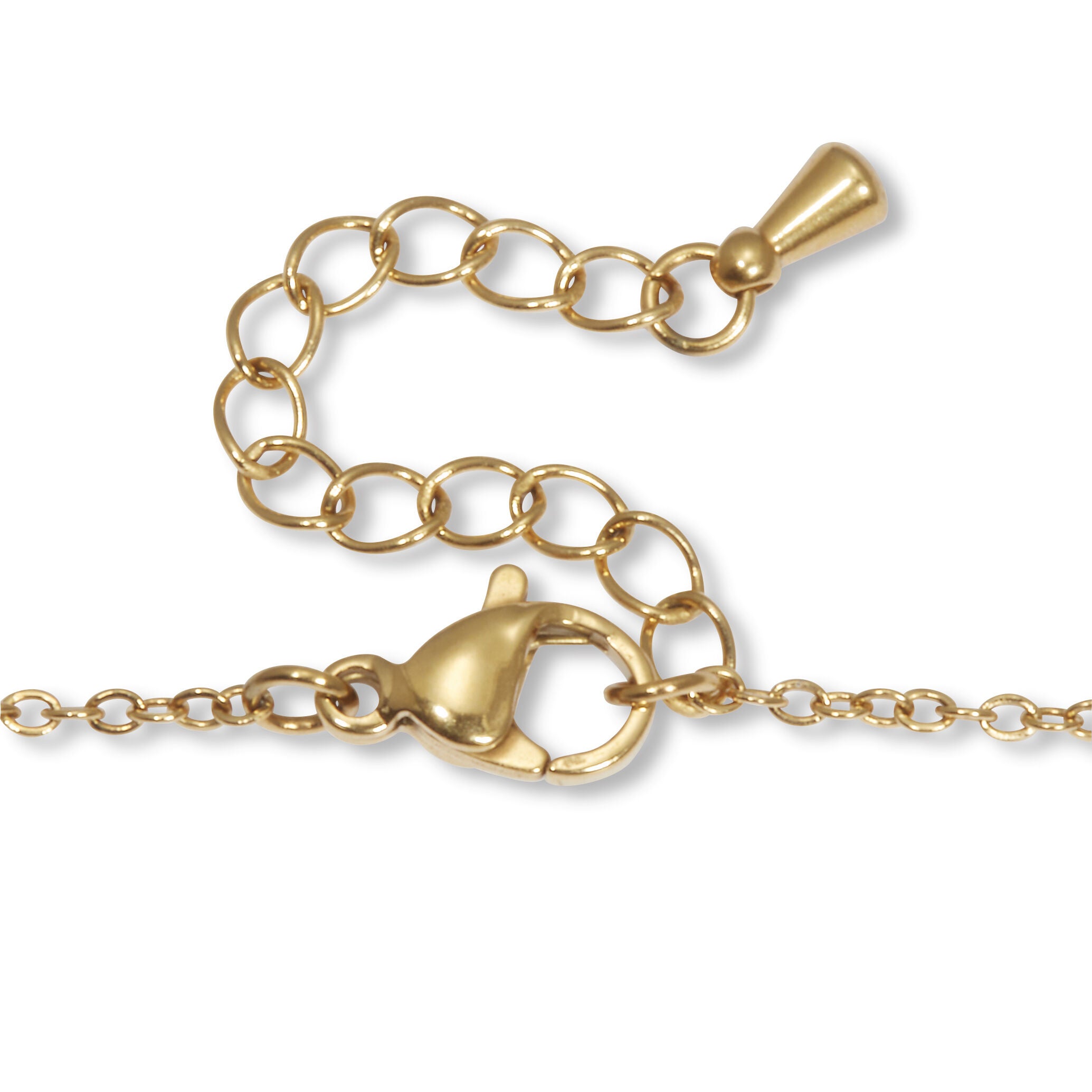 Mother of Pearl Gold Ion-Plated Stainless Steel Heart Bracelet 7 to 9-inch, WHITE, on-hover image number 1