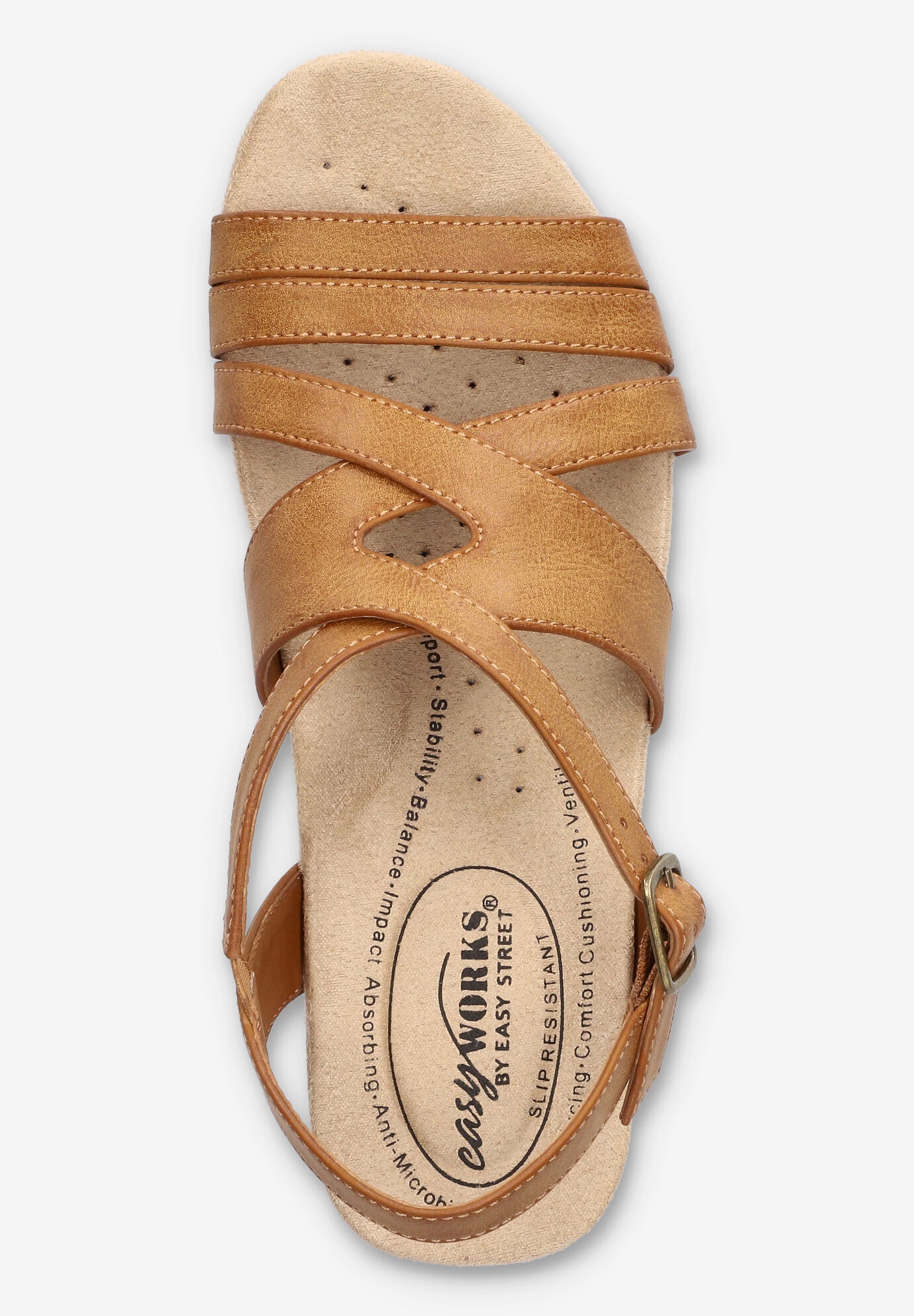 Rosella Slip-Resistant Sandal, HONEY, alternate image number 6