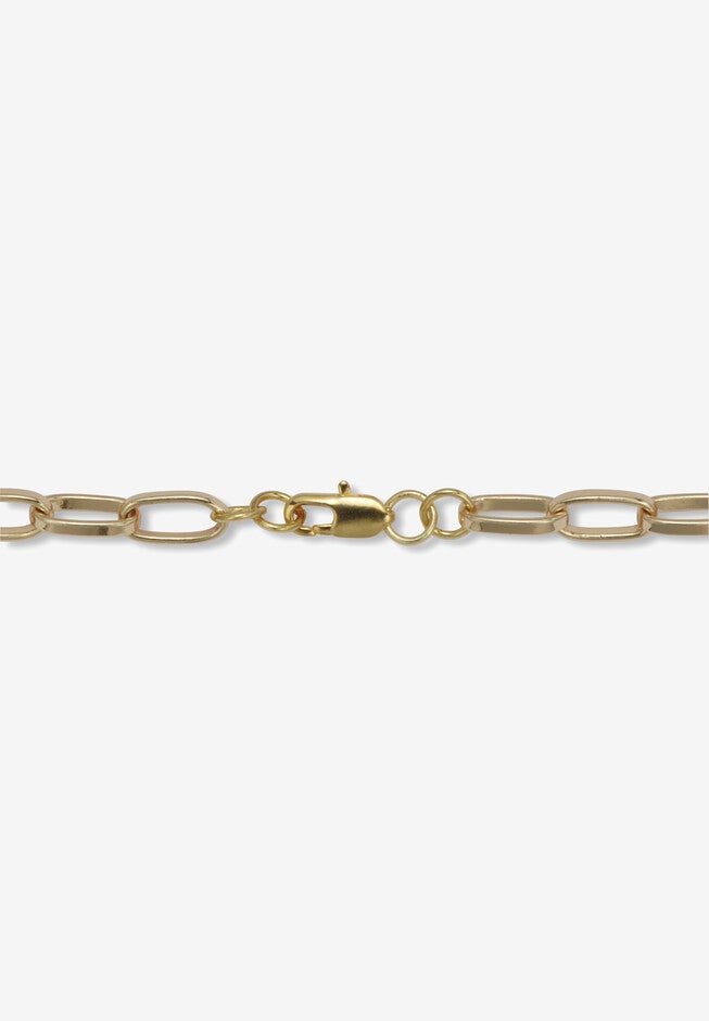 Genuine Blue Labradorite Goldtone Drop Necklace, 20-Inch Length, , on-hover image number null