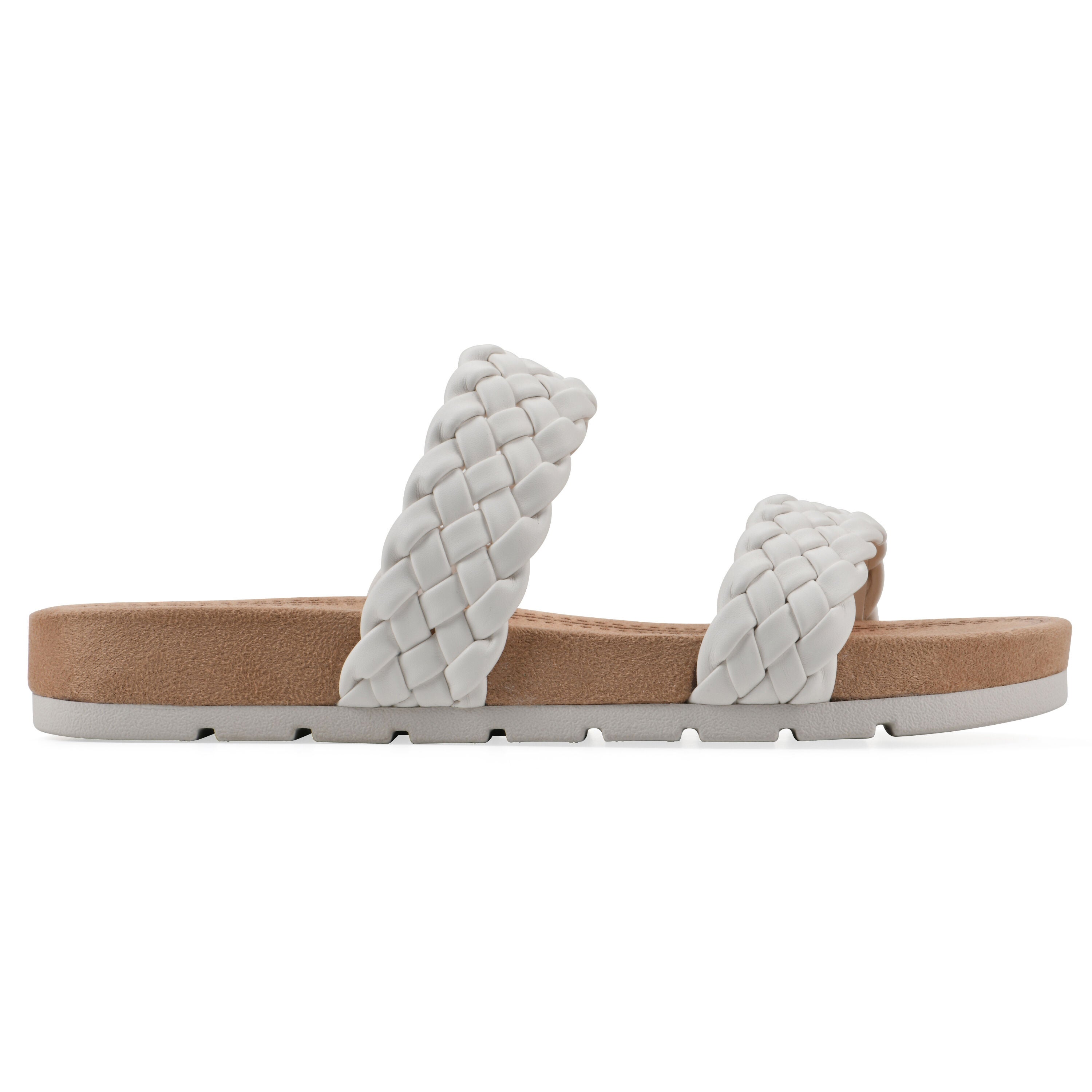 Truly Slide Sandal, WHITE SMOOTH, alternate image number 2