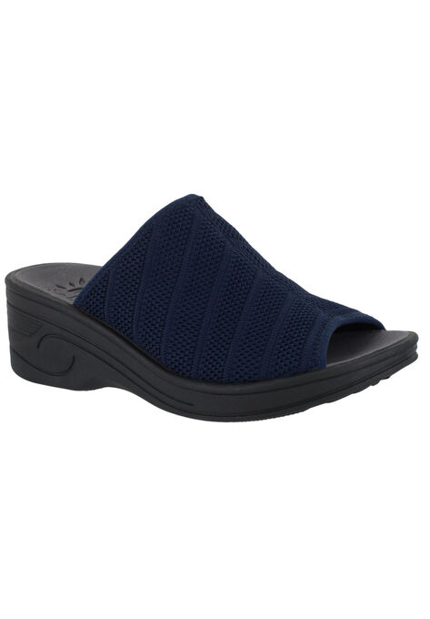 Airy Sandals by Easy Street®, NAVY STRETCH, hi-res image number null