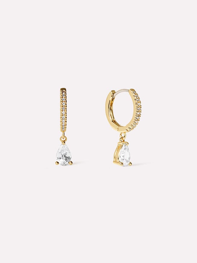 Elise Delicate Huggie Hoops, GOLD, hi-res image number 0