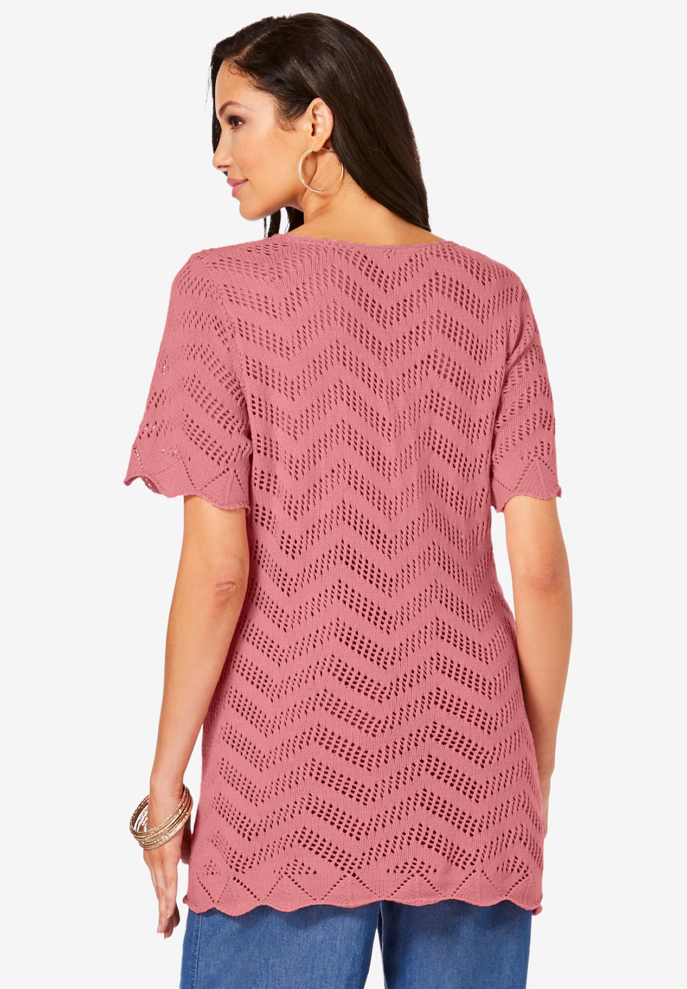 Scalloped Pullover Sweater, , on-hover image number 1