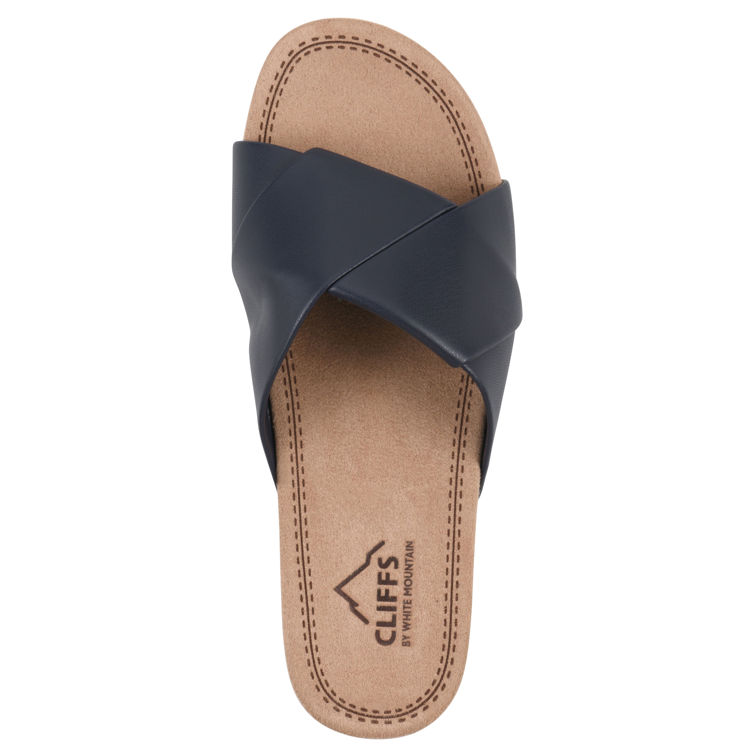 Tincie Slide Sandal, NAVY SMOOTH, alternate image number 4