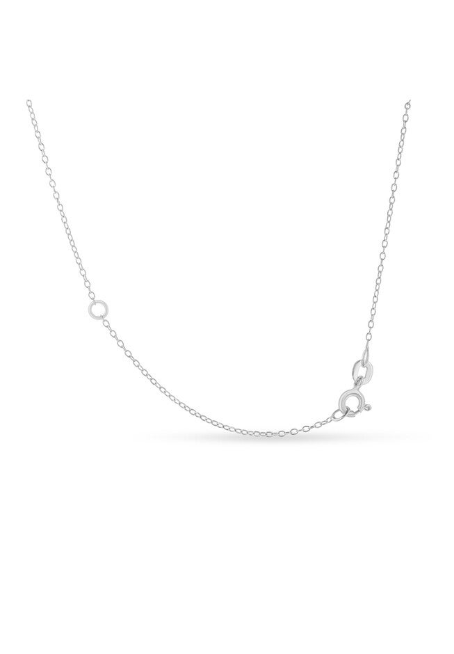 Silver 1/2 Cttw Black Diamond Bezel Solitaire 18 inches Pendant Necklace, , alternate image number null