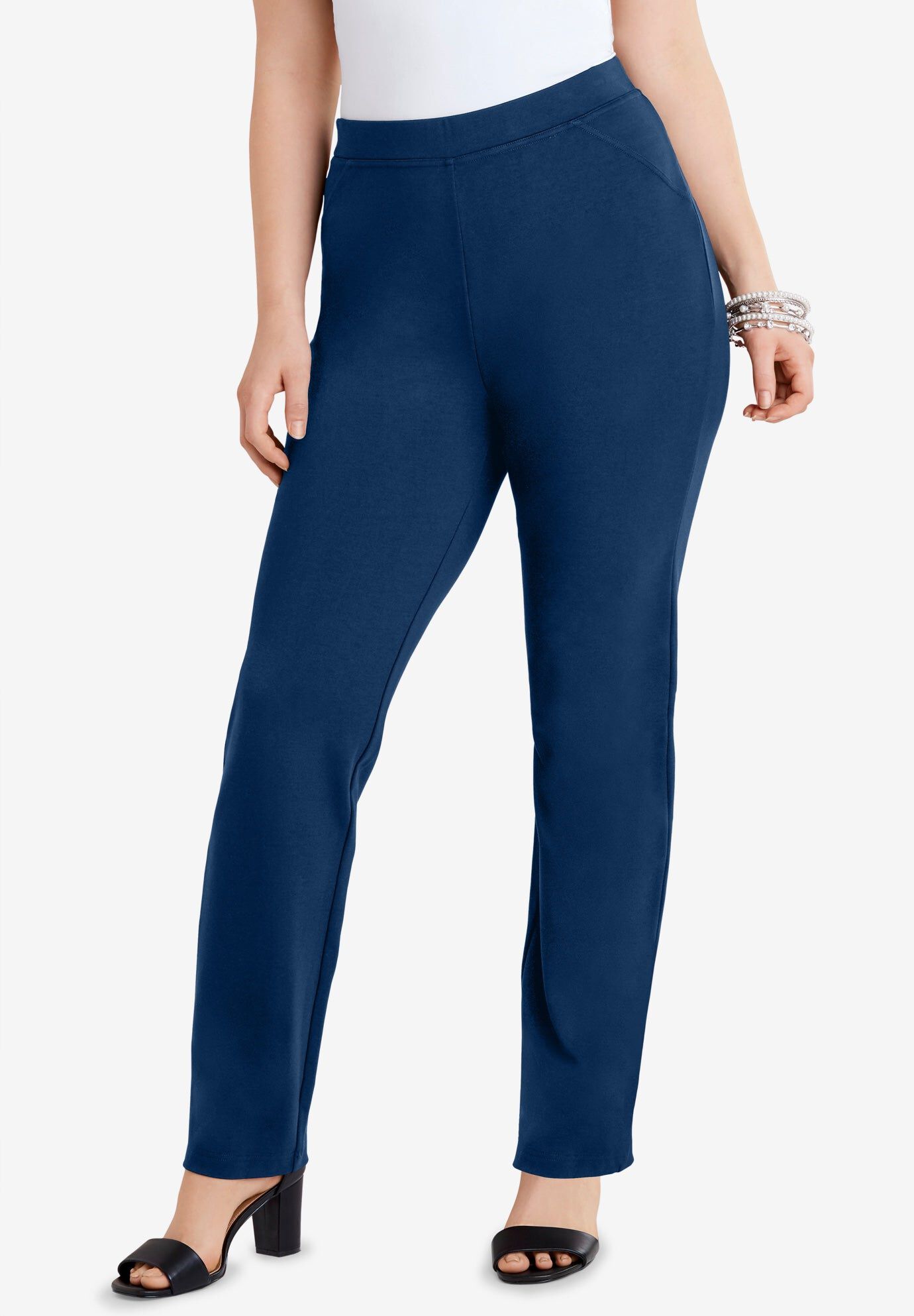 Straight Leg Ultimate Ponte Pant, NAVY, hi-res image number 0
