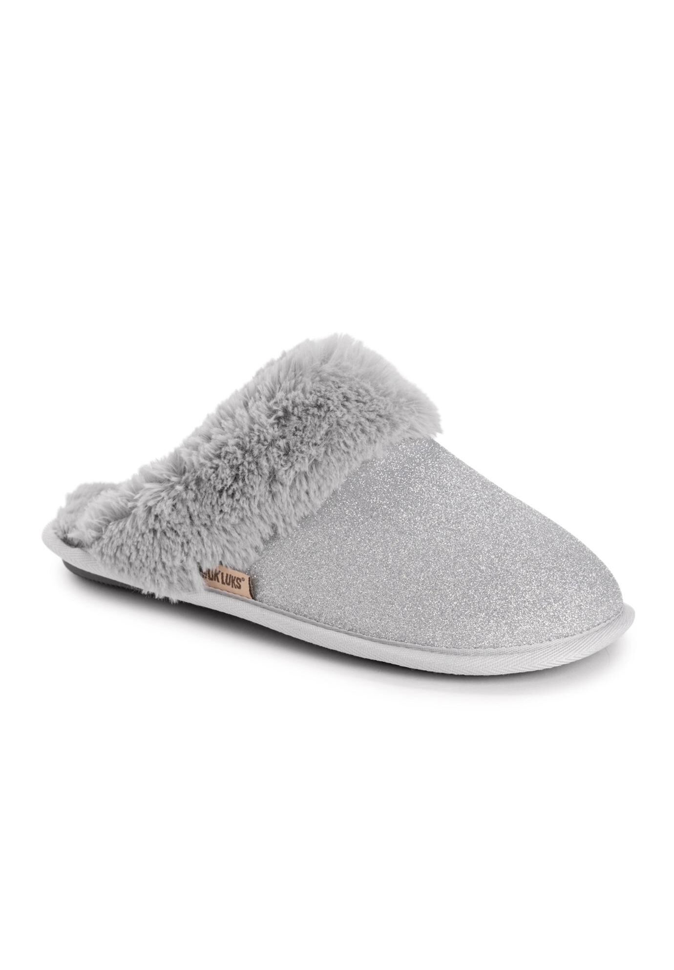Angled Sparkle Scuff Slipper, GREY SPARKLE, hi-res image number 0