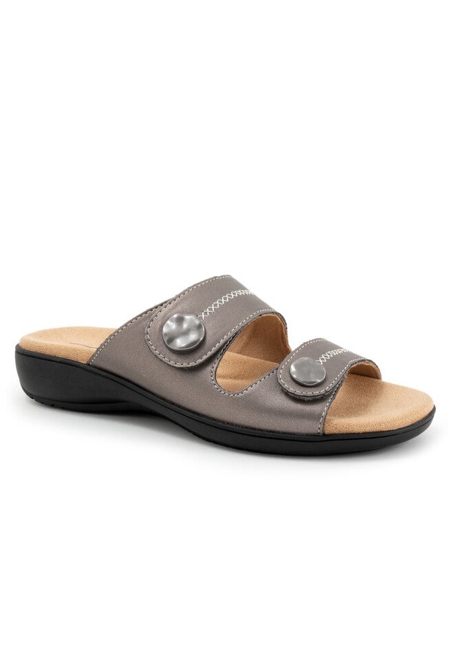 Ruthie Stitch Slip On Sandal, PEWTER, hi-res image number 0