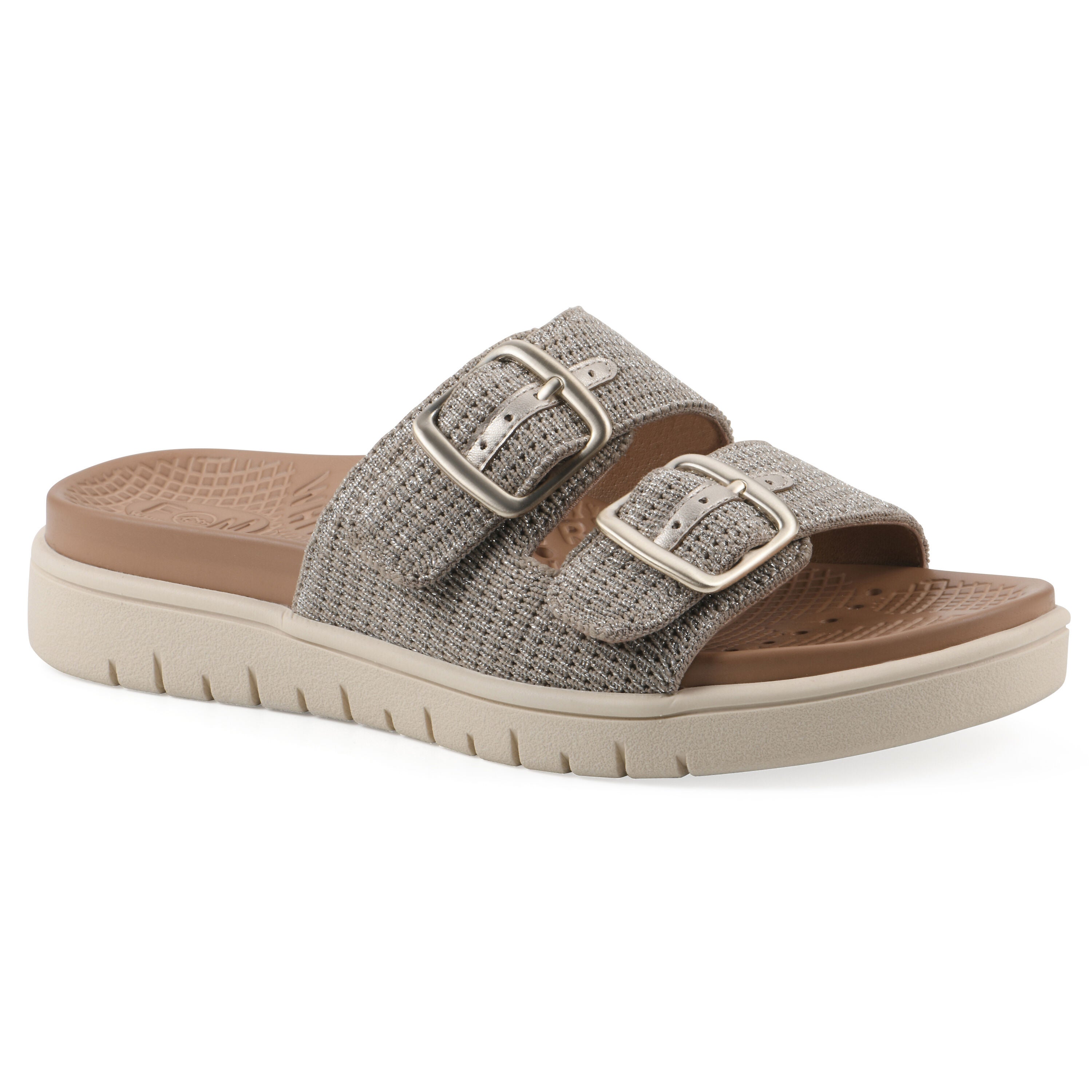 Nanny FOM Recovery Slide Sandal, GOLD FABRIC, hi-res image number 0