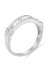 Sterling Silver Baguette Cut Diamond Channel Set Wedding Ring, , alternate image number null