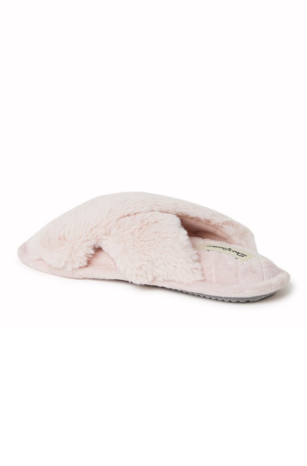 Jessica Furry Crossband Slide Slipper, , on-hover image number 1