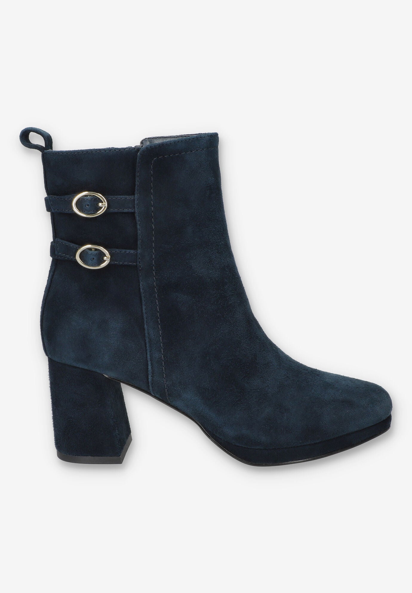 Orchard Sqaure Toe Ankle Boot, NAVY SUEDE LEATHER, alternate image number 2