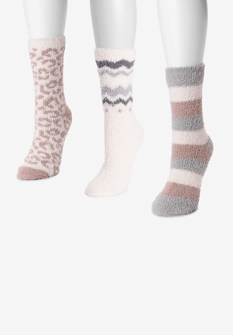 3 Pack Holiday Crew Socks, , on-hover image number null