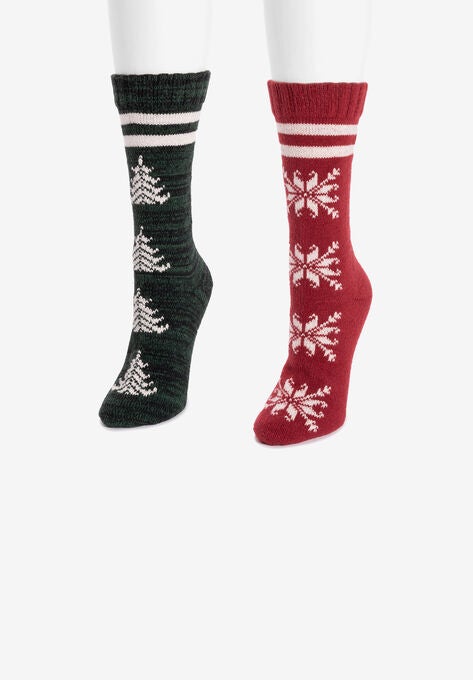 2 Pair Pack Pointelle Boot Socks, , alternate image number null