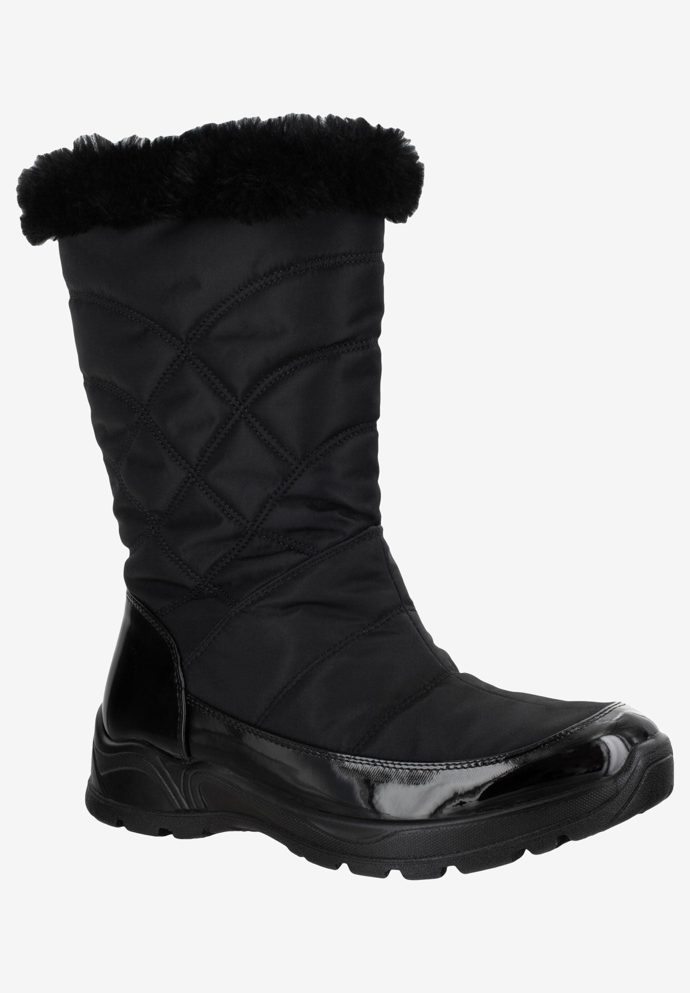 Cuddle Easy Dry Boot , BLACK PATENT, hi-res image number 0