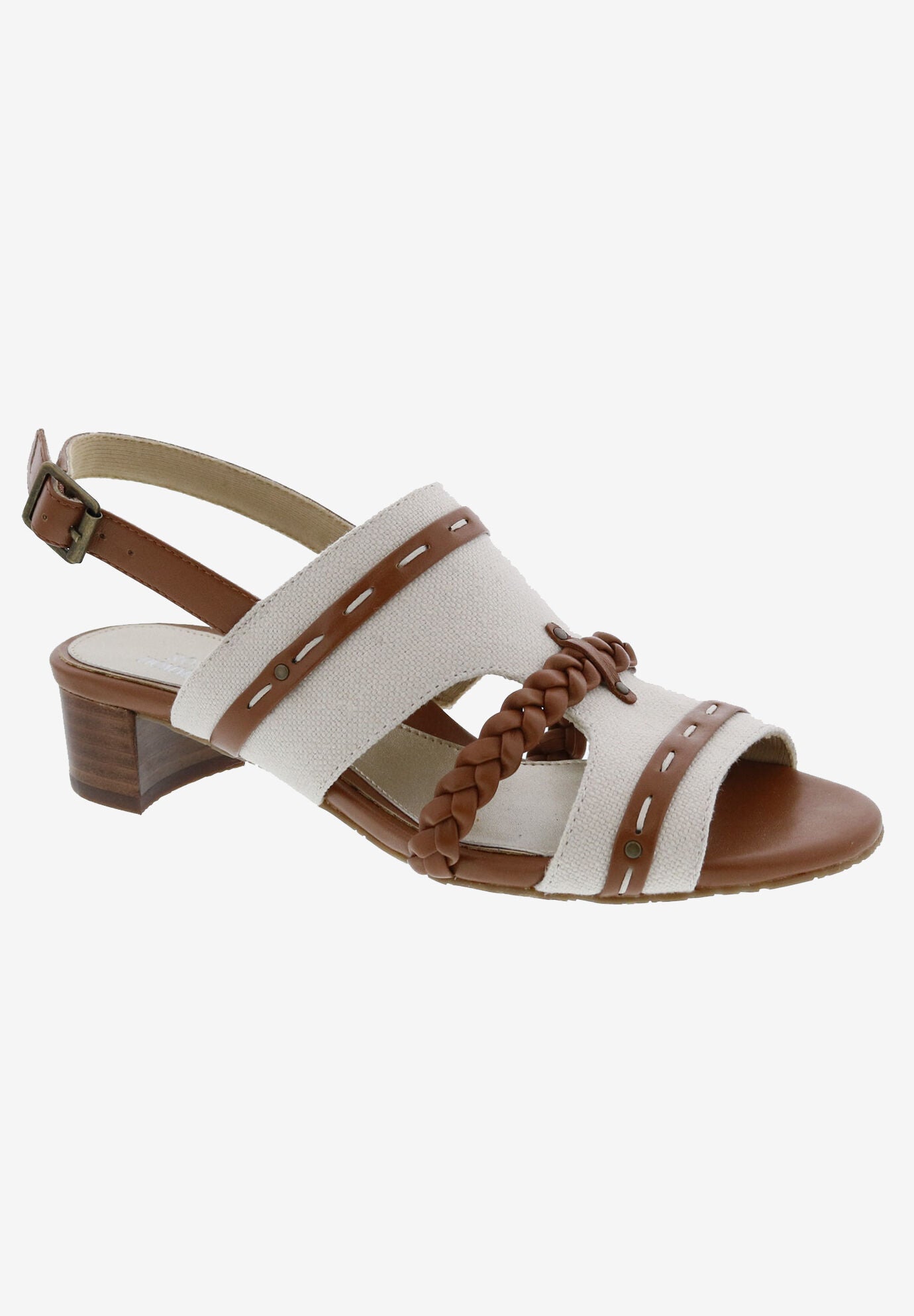 Vacay Slingback, TAN LEATHER CANVAS, hi-res image number 0