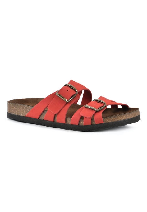 Herbal Footbed Sandal, RED NUBUCK, hi-res image number null
